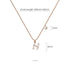 Solid 925 Sterling Silver Initial Crystal Personalised Alphabet Letter Necklace Rose Gold Filled